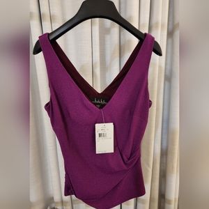 NICOLE MILLER tank top medium plum purple color